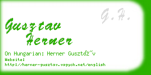 gusztav herner business card